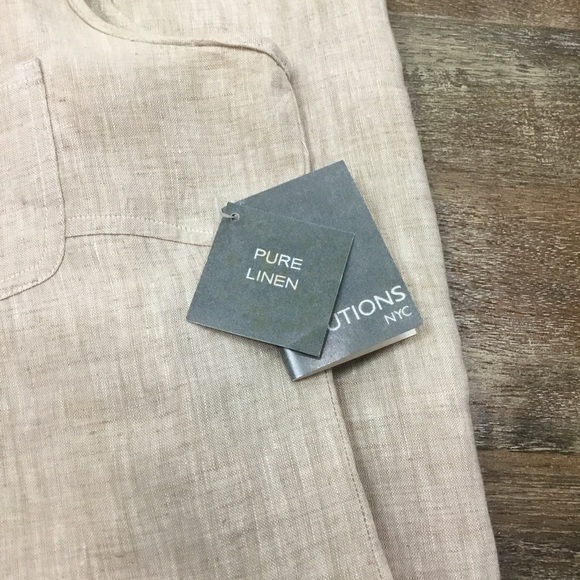 PURE Linen Solutions NYC Maxi Dress In Flax Color SZ M - Picture 6 of 8